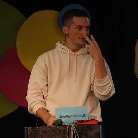 Jamin Coller speaking to an audience
