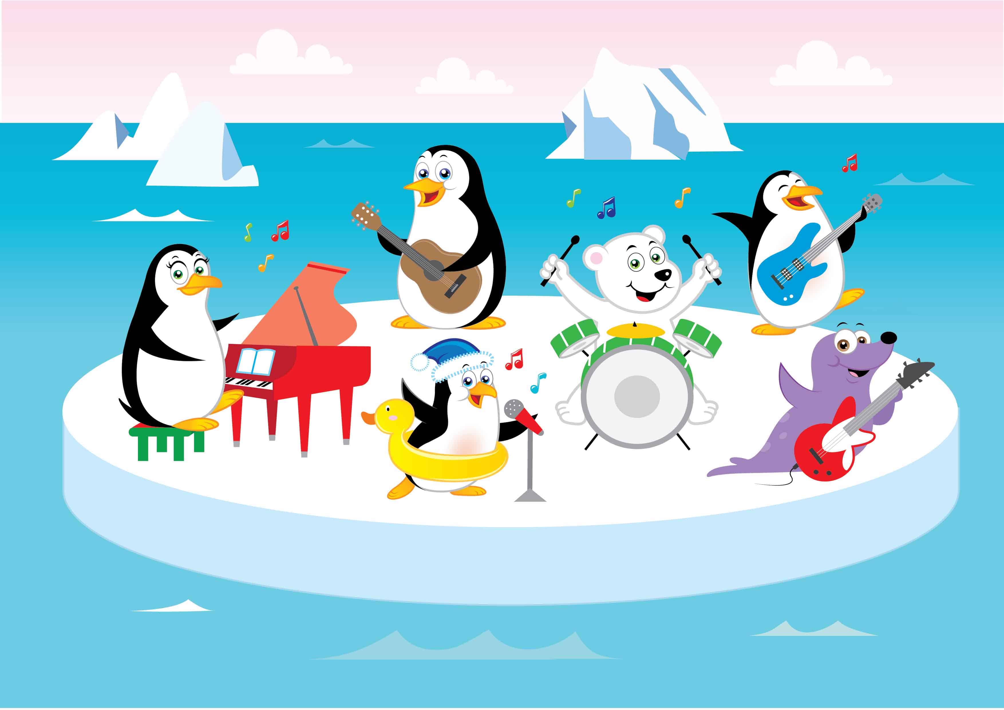 Klopol and his penguin band
